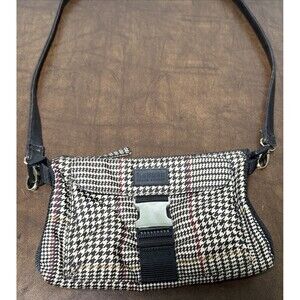 Lauren Ralph Lauren Crossbody Bag Handbag Women's Brown Houndstooth Small Nylon